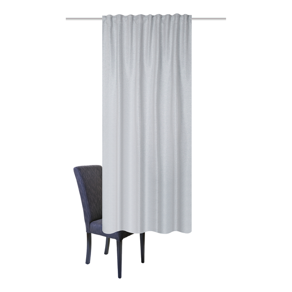 Fertigschal John - Polyester - Lichtgrau - 135 x 170 cm