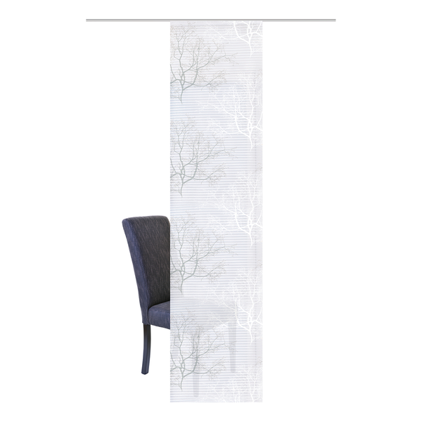 Schiebevorhang Baum - Polyester - Grau