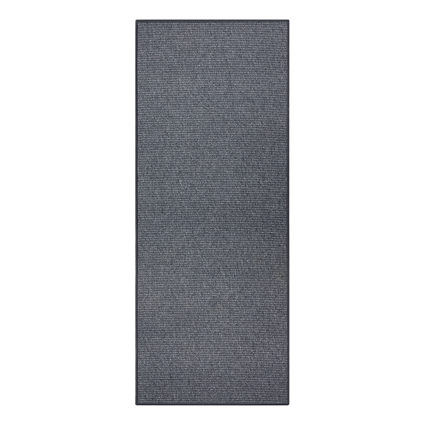 Läufer Bouclé - Kunstfaser - Anthrazit - 67 x 150 cm