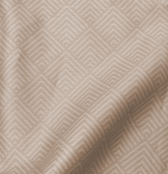 Mako-Satin Bettwäsche Falsches Uni - Baumwolle - Beige - 155 x 220 cm + Kissen 80 x 80 cm