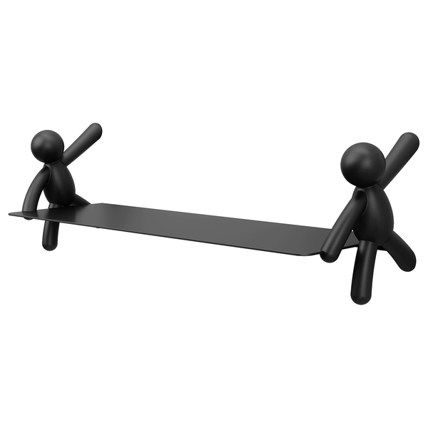 Wandregal Buddy - Metall - Schwarz