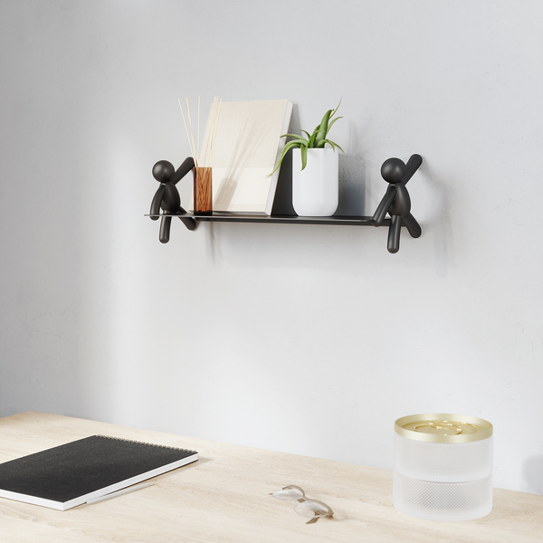 Wandregal Buddy - Metall - Schwarz
