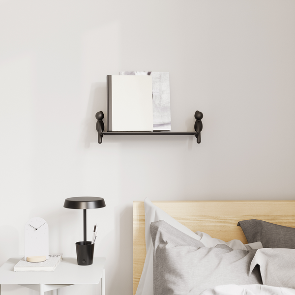 Wandregal Buddy - Metall - Schwarz