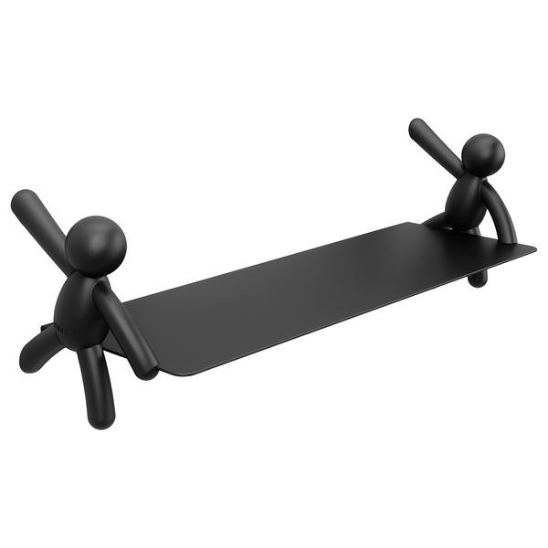Wandregal Buddy - Metall - Schwarz