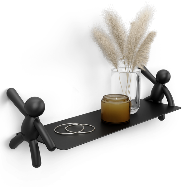 Wandregal Buddy - Metall - Schwarz