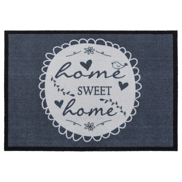 Fußmatte Trautes Heim - Gummi - Grau / Weiß