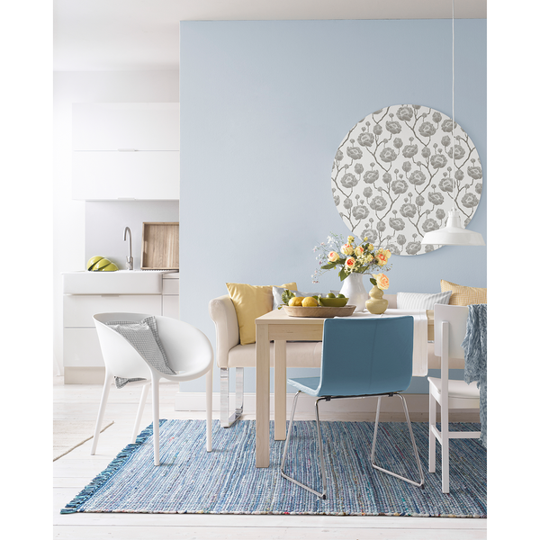 Wollteppich Frida - Baumwolle - Blau - 60 x 120 cm