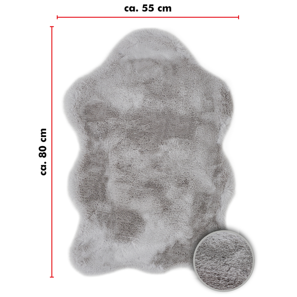 Fellteppich Cingoli - Polyester - Grau