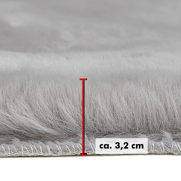 Fellteppich Cingoli - Polyester - Grau