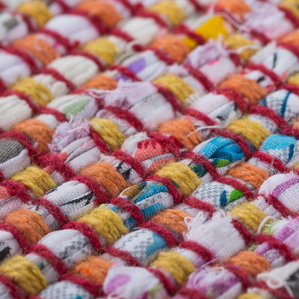 Wollteppich Frida - Baumwolle - Orange - 60 x 120 cm