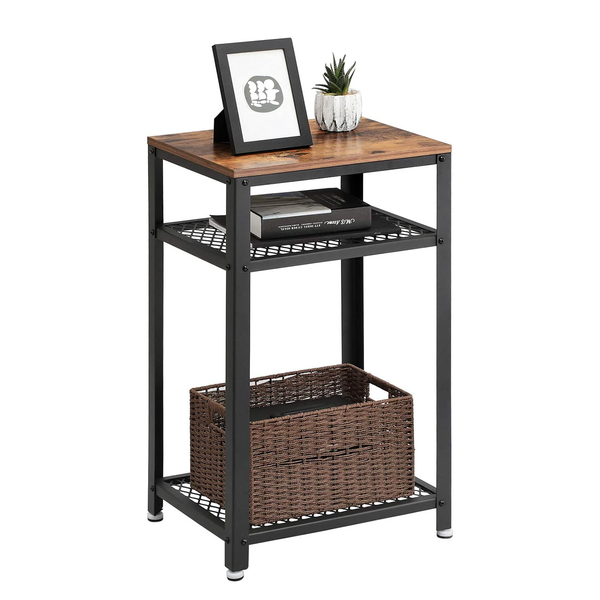 Beistelltisch Morristown III - Metall - Braun / Schwarz