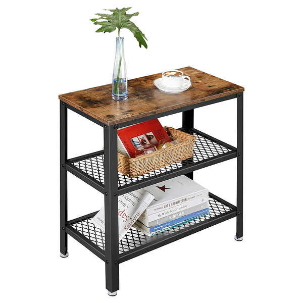 Beistelltisch Morristown I - Metall - Braun / Schwarz