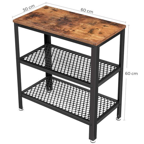 Beistelltisch Morristown I - Metall - Braun / Schwarz