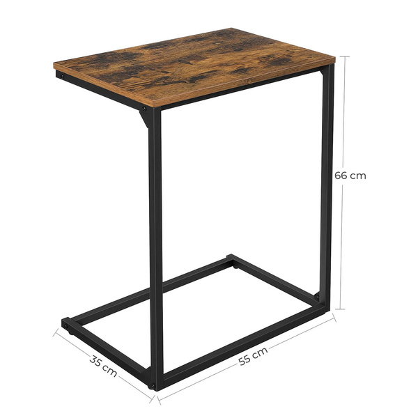 Beistelltisch Leesville - Metall - Braun / Schwarz