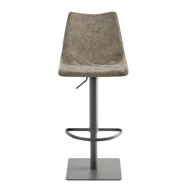 Barstuhl MyToby - Kunstleder / Stahl - Schlamm