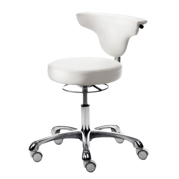Bürodrehstuhl myJAZZ - Kunstleder / Aluminium - Weiß