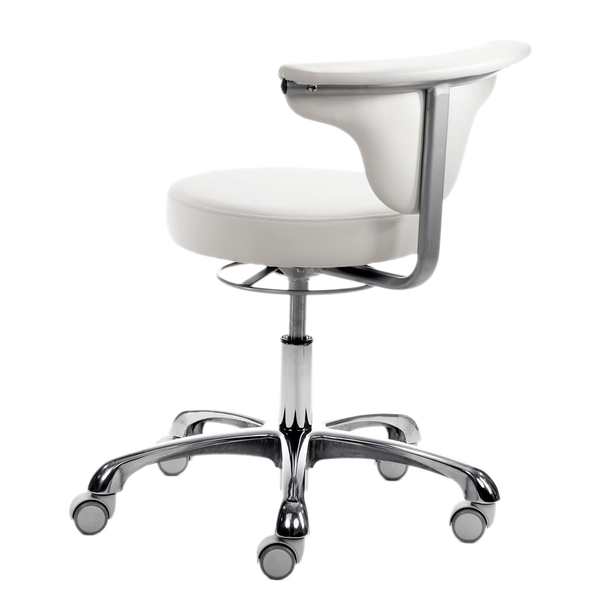 Bürodrehstuhl myJAZZ - Kunstleder / Aluminium - Weiß
