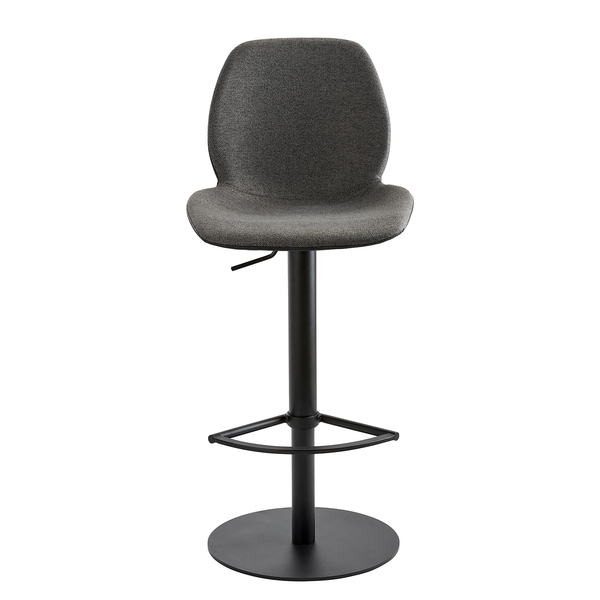 Barstuhl myMARCO - Flachgewebe & Kunstleder / Stahl - Schwarz meliert