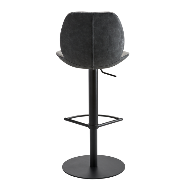 Barstuhl myMARCO - Flachgewebe & Kunstleder / Stahl - Schwarz meliert