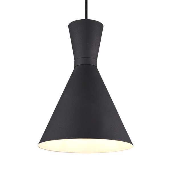 Pendelleuchte Enzo - Aluminium - 1-flammig - Schwarz