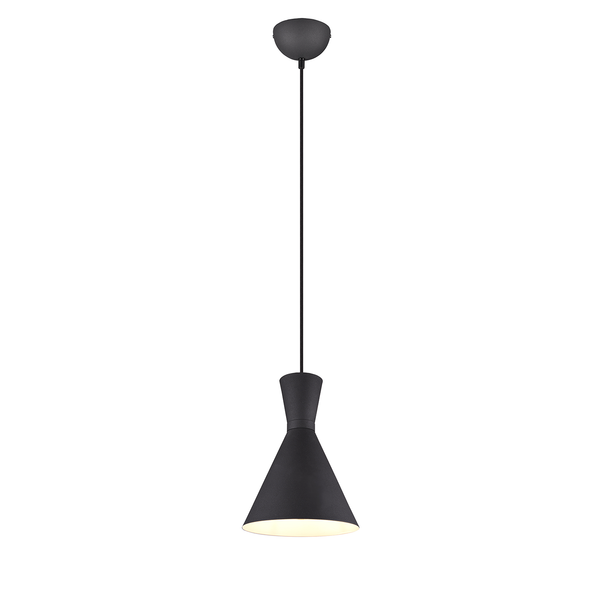 Pendelleuchte Enzo - Aluminium - 1-flammig - Schwarz
