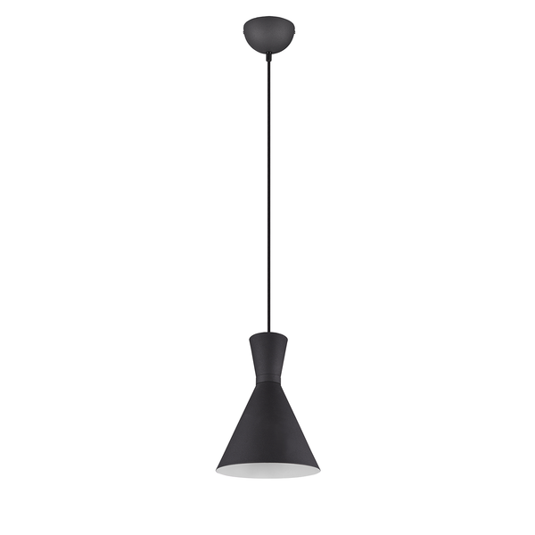 Pendelleuchte Enzo - Aluminium - 1-flammig - Schwarz