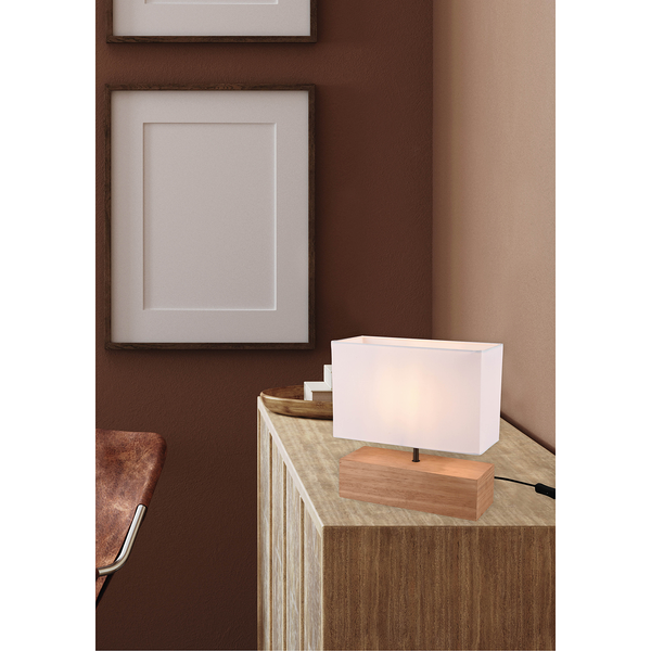 Tischleuchte Woody II - Webstoff / Pinie - 1-flammig