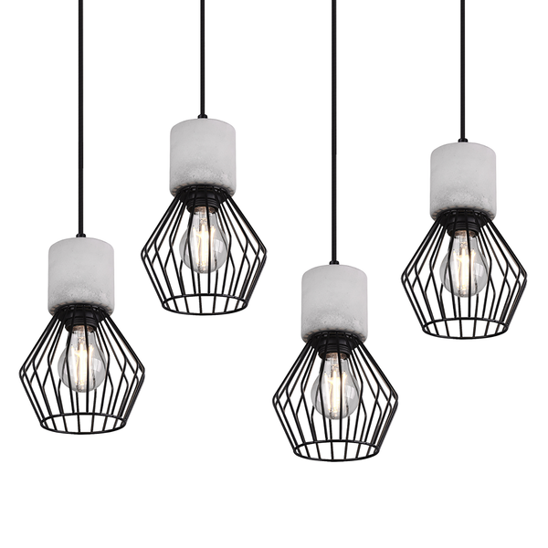 Pendelleuchte Jamiro III - Aluminium - 4-flammig