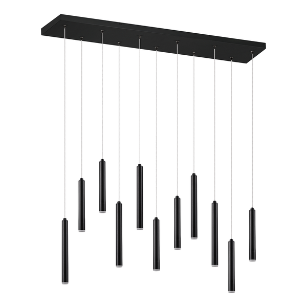 LED-Pendelleuchte Tubular III - Aluminium - 11-flammig