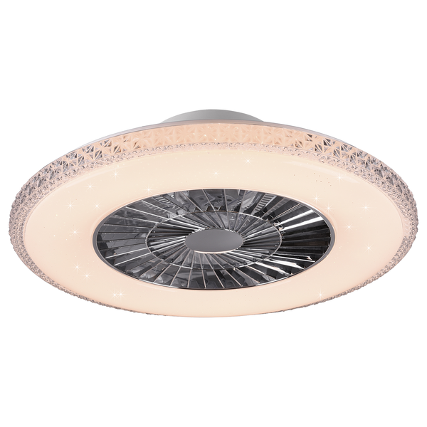 LED-Deckenventilator Harstad - Aluminium - 1-flammig