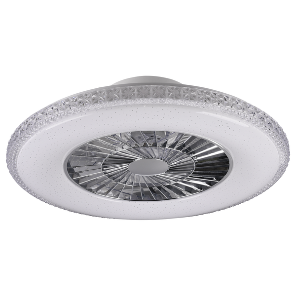 LED-Deckenventilator Harstad - Aluminium - 1-flammig
