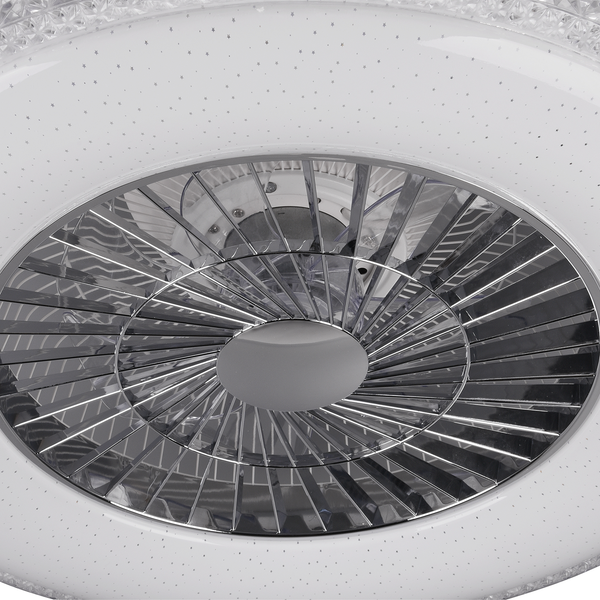 LED-Deckenventilator Harstad - Aluminium - 1-flammig