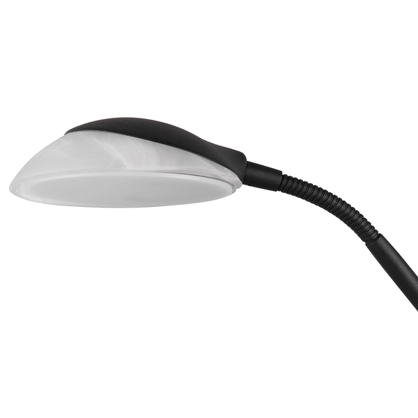 LED-Stehleuchte Orson - Glas / Aluminium - 2-flammig - Schwarz