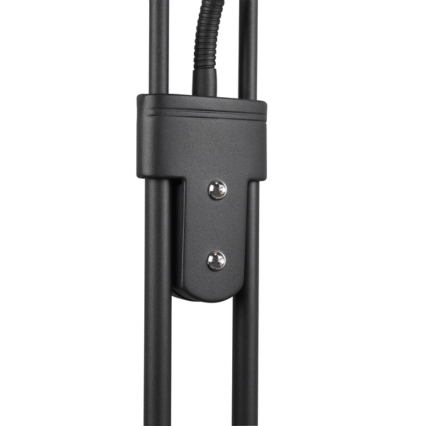 LED-Stehleuchte Orson - Glas / Aluminium - 2-flammig - Schwarz