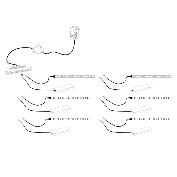 LED-Beleuchtung Talence V - Kunststoff - 75 x 1 x 1 cm
