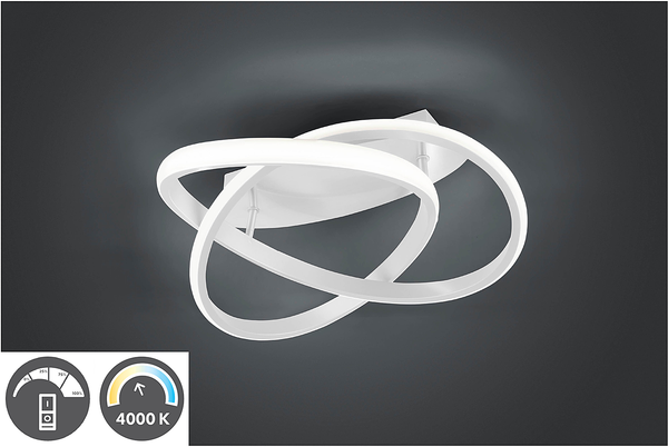 LED-Deckenleuchte Course - Polyethylen / Aluminium - 1-flammig - Weiß