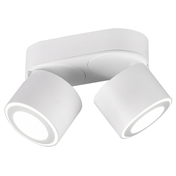 LED-Deckenleuchte Taurus - Polyethylen / Aluminium - Weiß - Flammenanzahl: 2