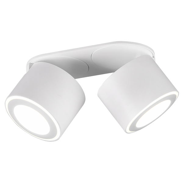 LED-Deckenleuchte Taurus - Polyethylen / Aluminium - Weiß - Flammenanzahl: 2