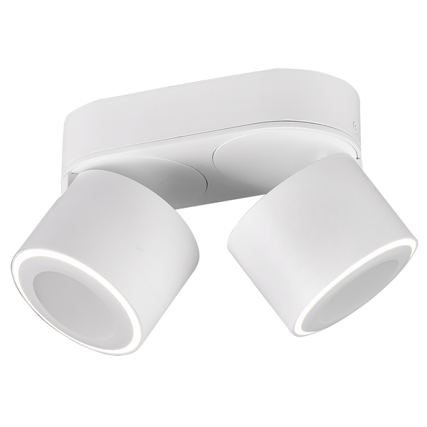 LED-Deckenleuchte Taurus - Polyethylen / Aluminium - Weiß - Flammenanzahl: 2