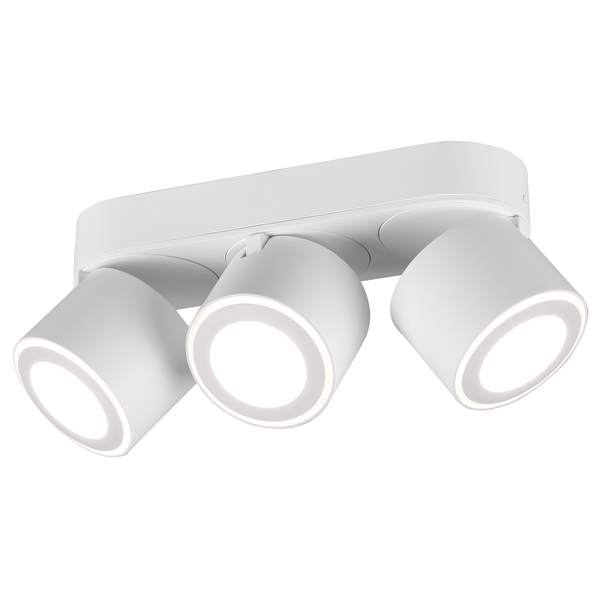 LED-Deckenleuchte Taurus - Polyethylen / Aluminium - Weiß - Flammenanzahl: 3