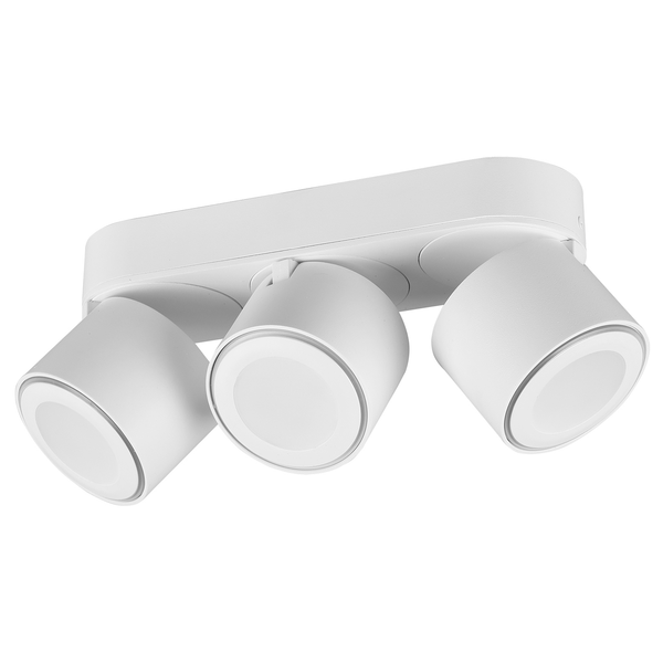 LED-Deckenleuchte Taurus - Polyethylen / Aluminium - Weiß - Flammenanzahl: 3