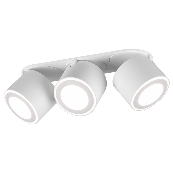 LED-Deckenleuchte Taurus - Polyethylen / Aluminium - Weiß - Flammenanzahl: 3