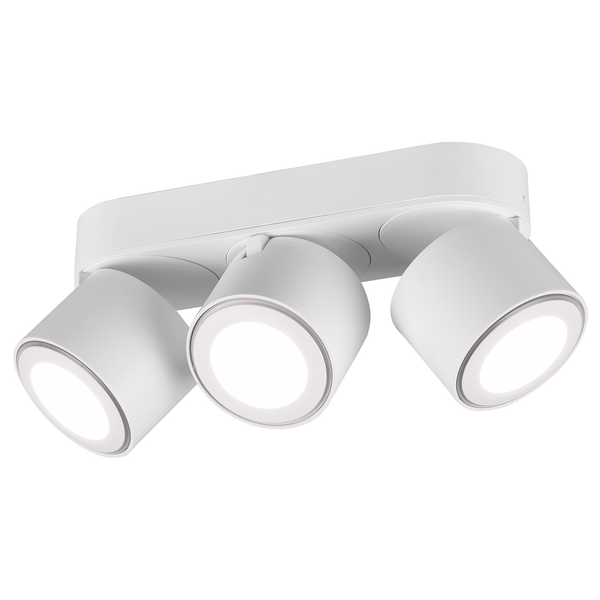 LED-Deckenleuchte Taurus - Polyethylen / Aluminium - Weiß - Flammenanzahl: 3