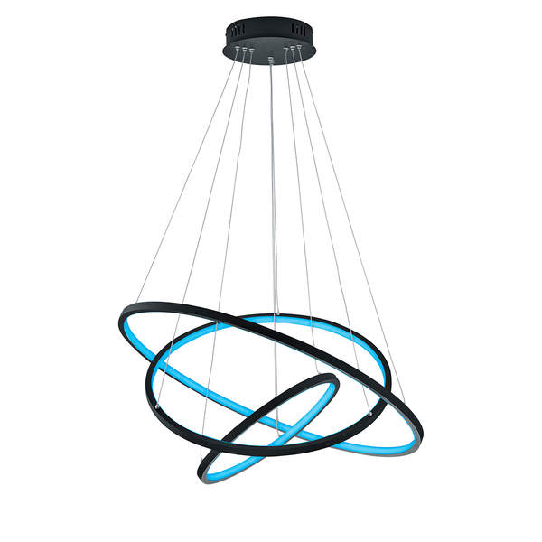 LED-Pendelleuchte Aaron II - Aluminium - 3-flammig