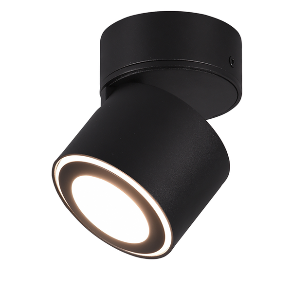 LED-Deckenleuchte Taurus - Polyethylen / Aluminium - Schwarz - Flammenanzahl: 1