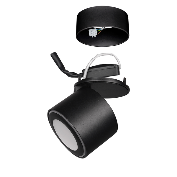 LED-Deckenleuchte Taurus - Polyethylen / Aluminium - Schwarz - Flammenanzahl: 1
