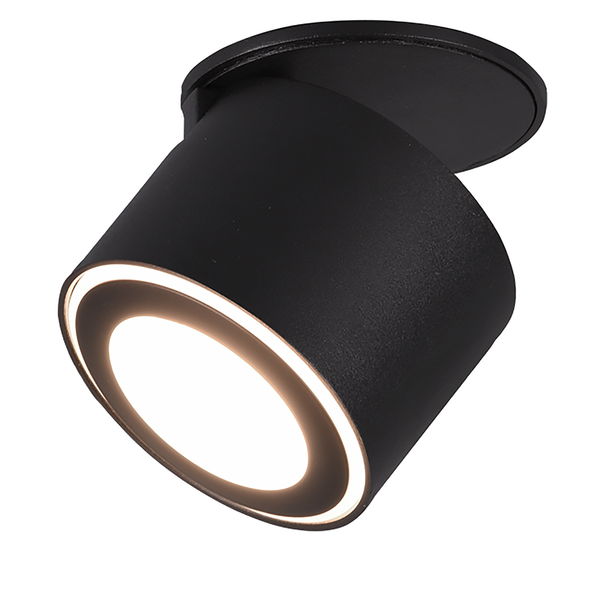 LED-Deckenleuchte Taurus - Polyethylen / Aluminium - Schwarz - Flammenanzahl: 1