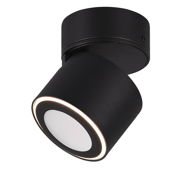 LED-Deckenleuchte Taurus - Polyethylen / Aluminium - Schwarz - Flammenanzahl: 1