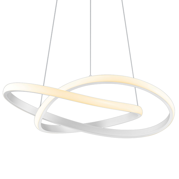 LED-Pendelleuchte Course - Polyethylen / Aluminium - 1-flammig - Weiß