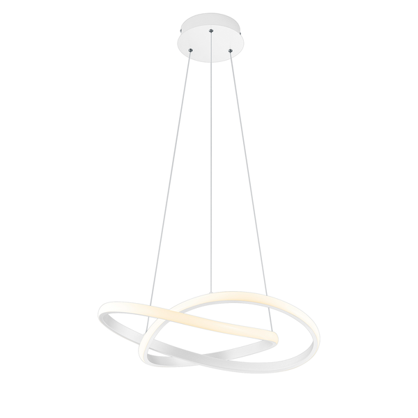 LED-Pendelleuchte Course - Polyethylen / Aluminium - 1-flammig - Weiß